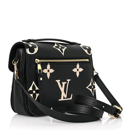 Louis Vuitton Empreinte Monogram Giant Pochette Metis Black Beige 3 of 14