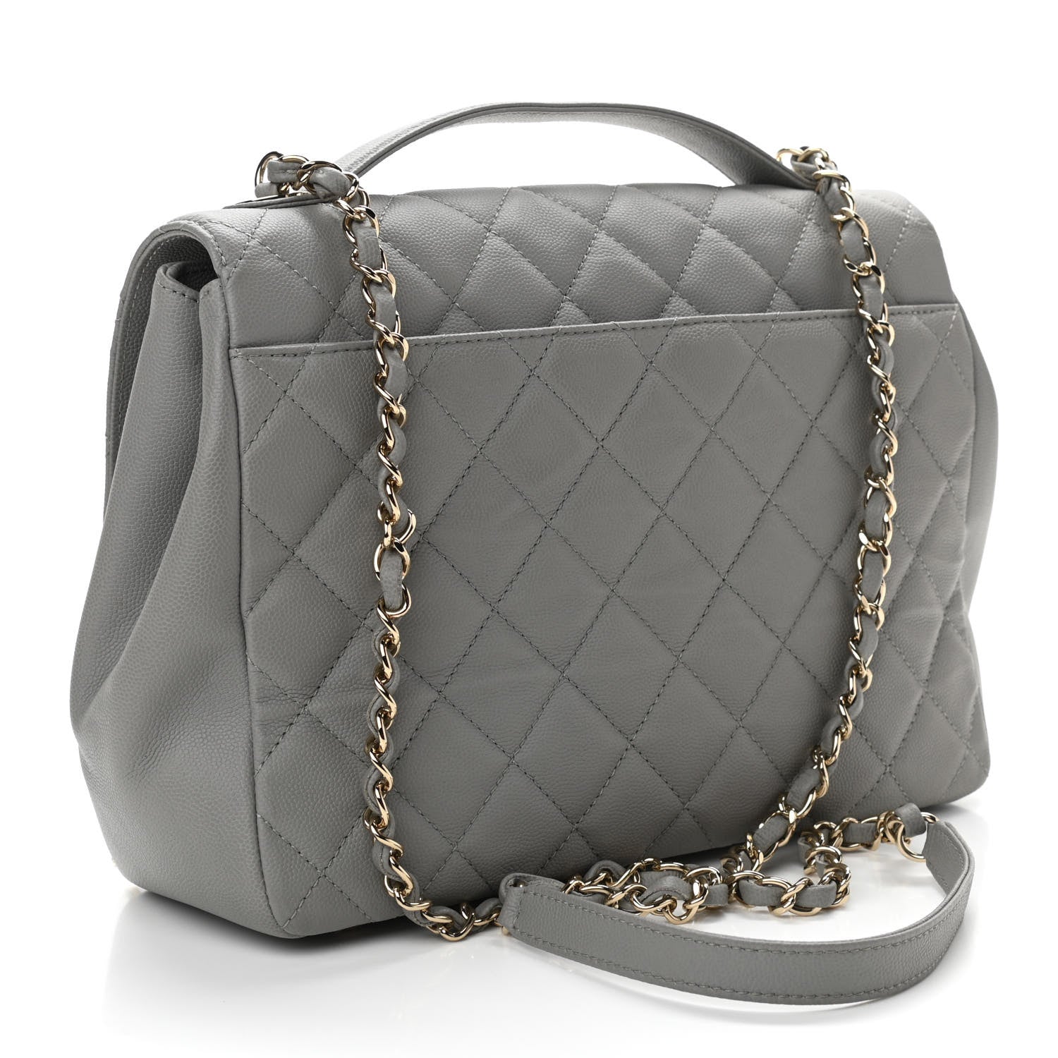 Chanel Caviar Quilted Large Business Affinity Flap Grey 3 of 10