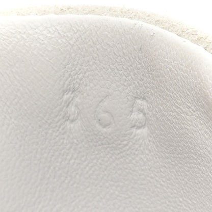 Hermes Calfskin Suede Goatskin Bouncing Sneakers 36.5 White 8 of 9