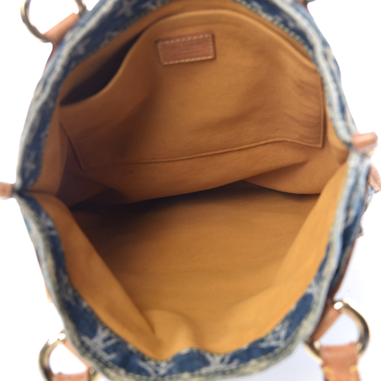 Monogram Denim Sac Plat Blue