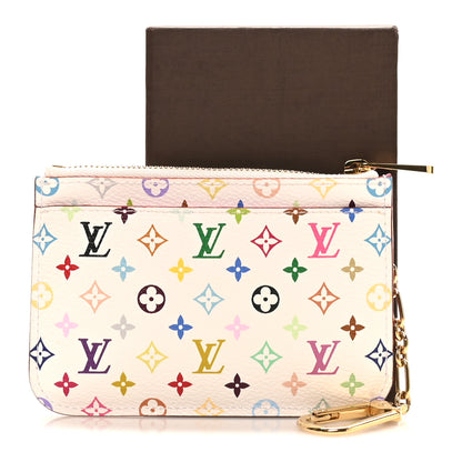 Louis Vuitton Monogram Multicolor Key Pouch White Litchi 7 of 7