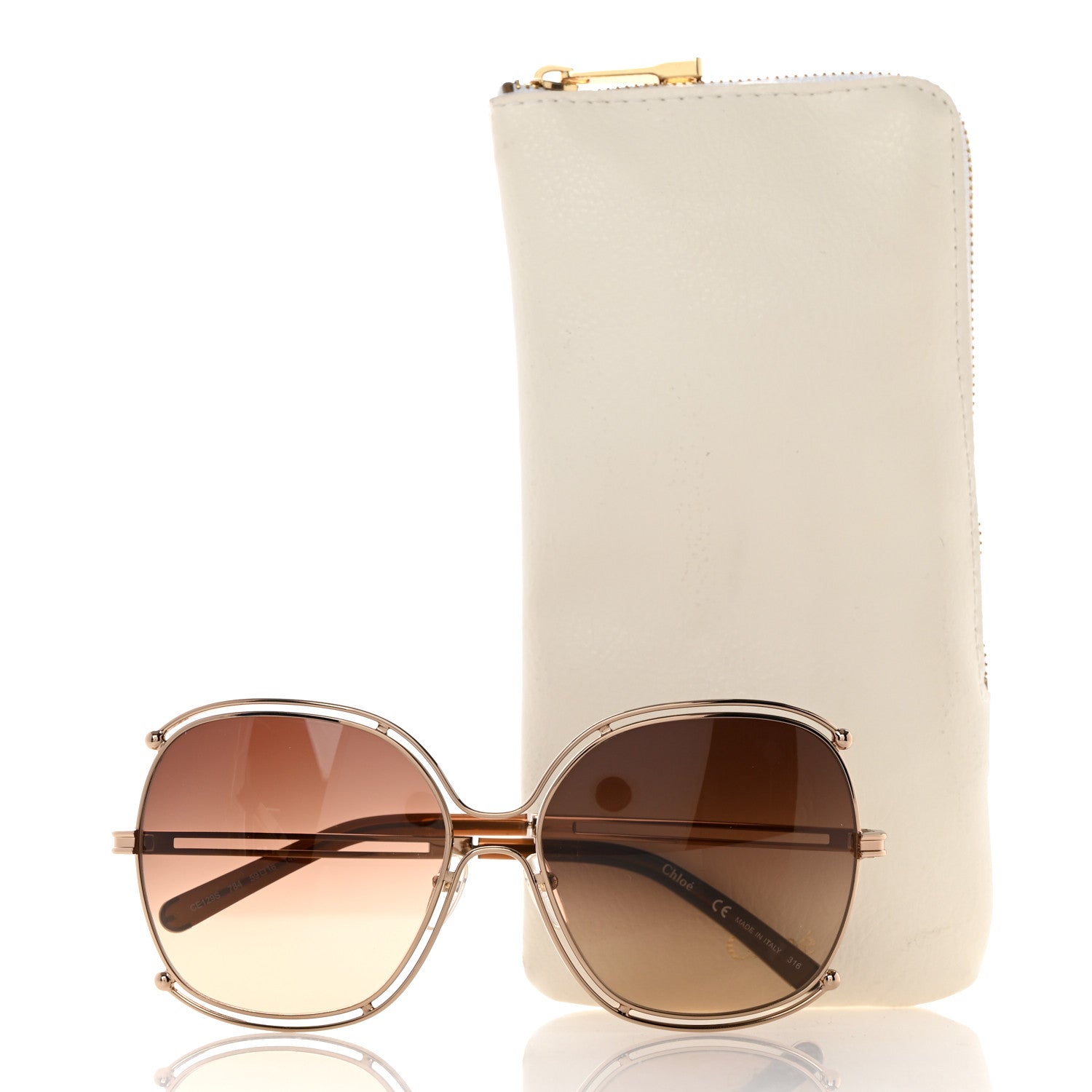 Chloe Isidora Oversized Round Sunglasses CE122S Gold 7 of 7