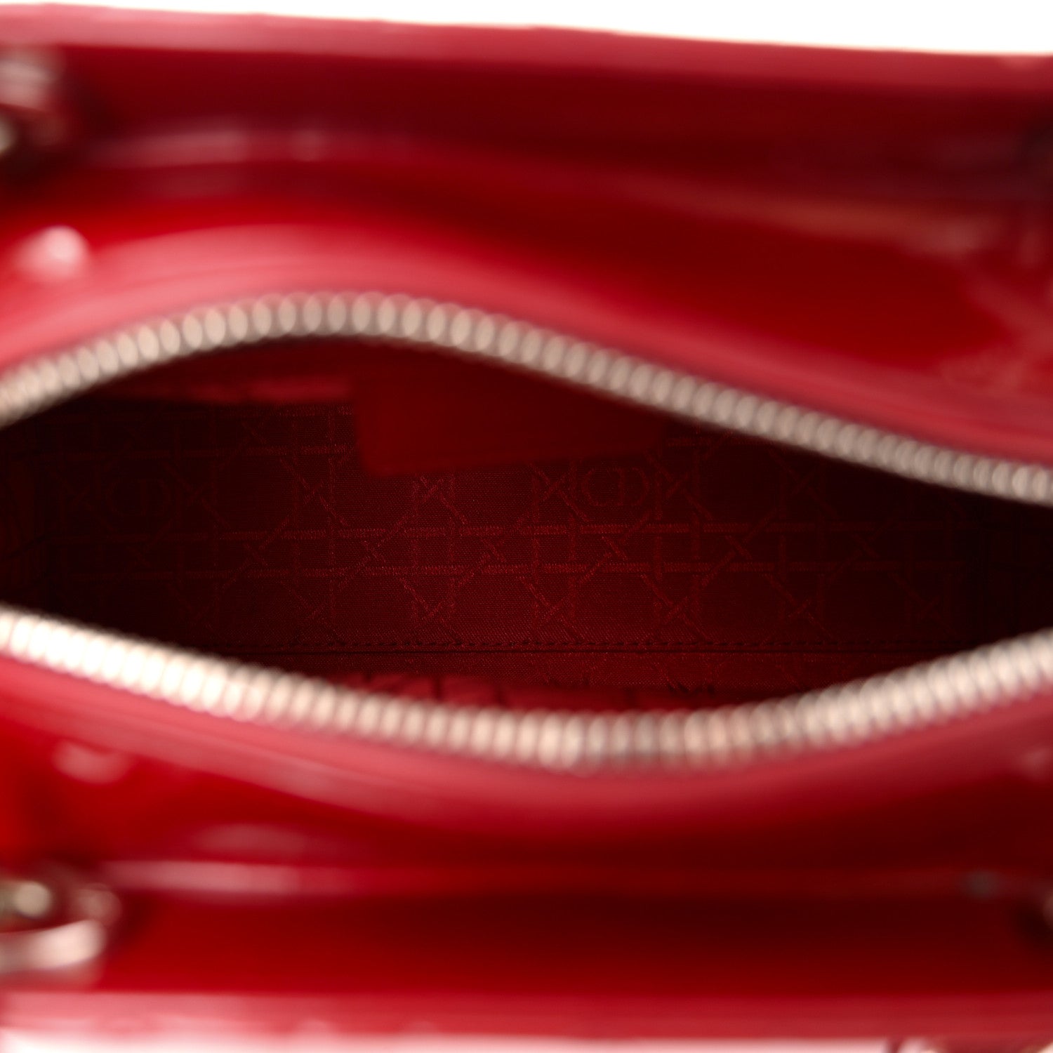 Christian Dior Patent Cannage Medium Lady Dior Red 5 of 12