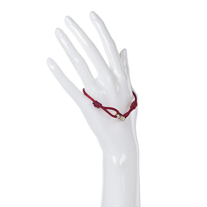 Cartier 18K Pink Yellow White Gold Trinity Cord Bracelet Red 2 of 8