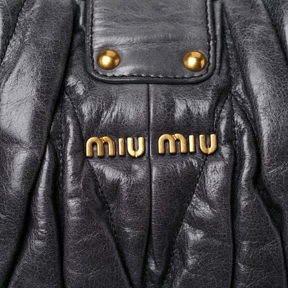 Miu Miu Nappa Matelasse Shopping Tote Prugna 18 of 27