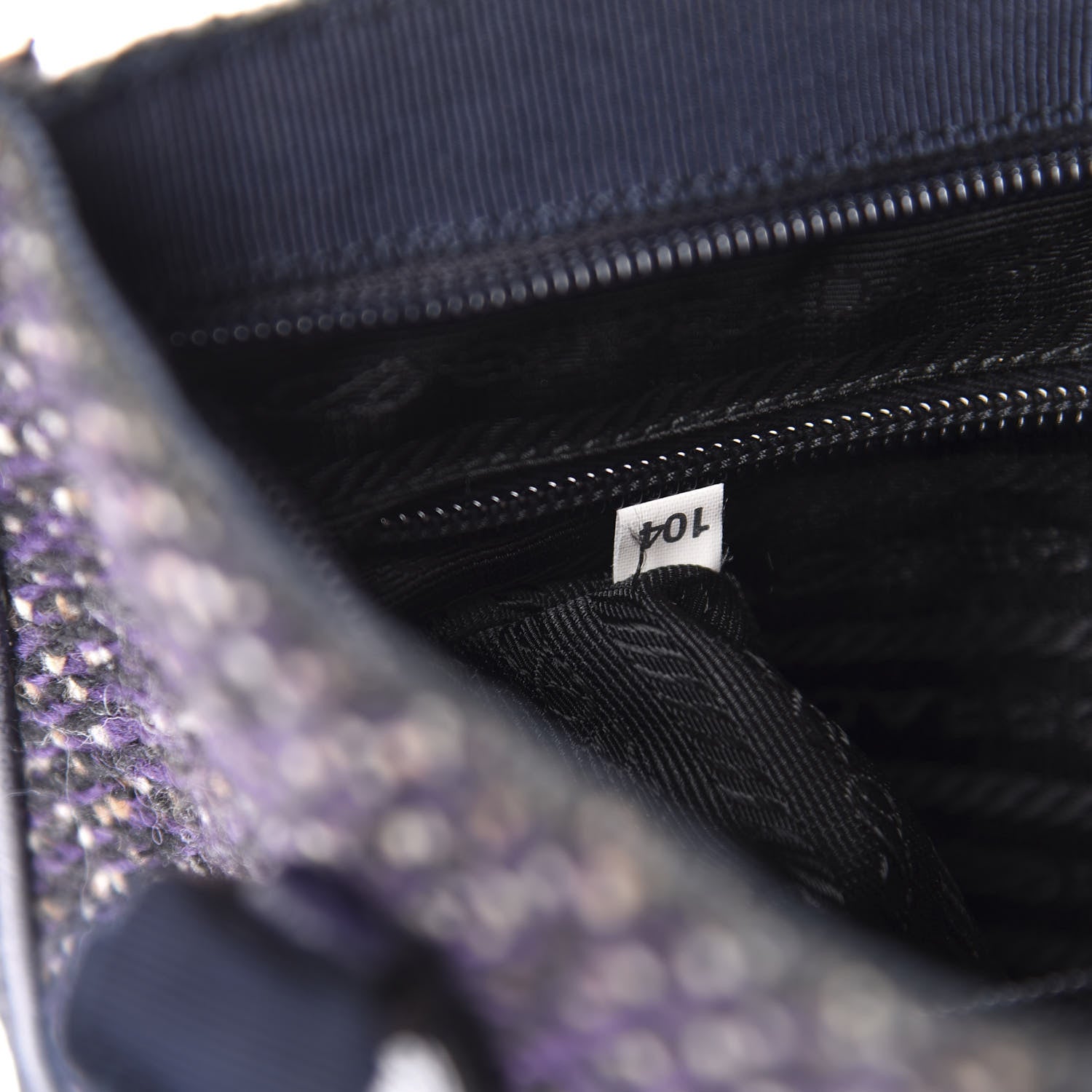 Prada Stuoia Tweed Cinghiale Grosgrain Tote 10 of 11