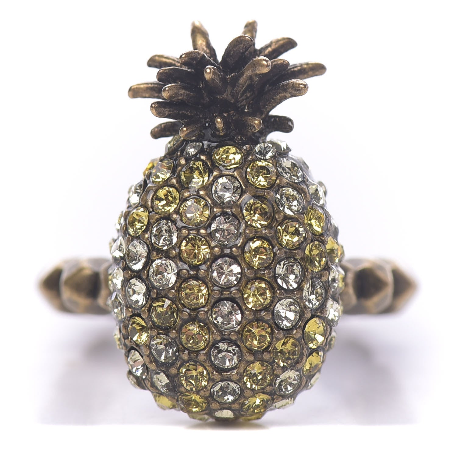 Gucci Crystal Pineapple Motif Ring S 1 of 6