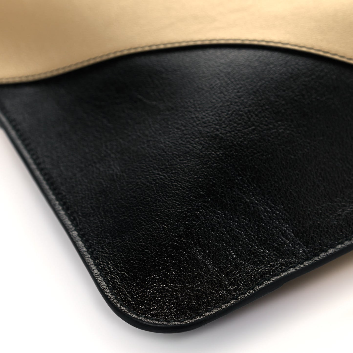 Smooth Calfskin Diagonal Striped Zumi Tote Black Beige