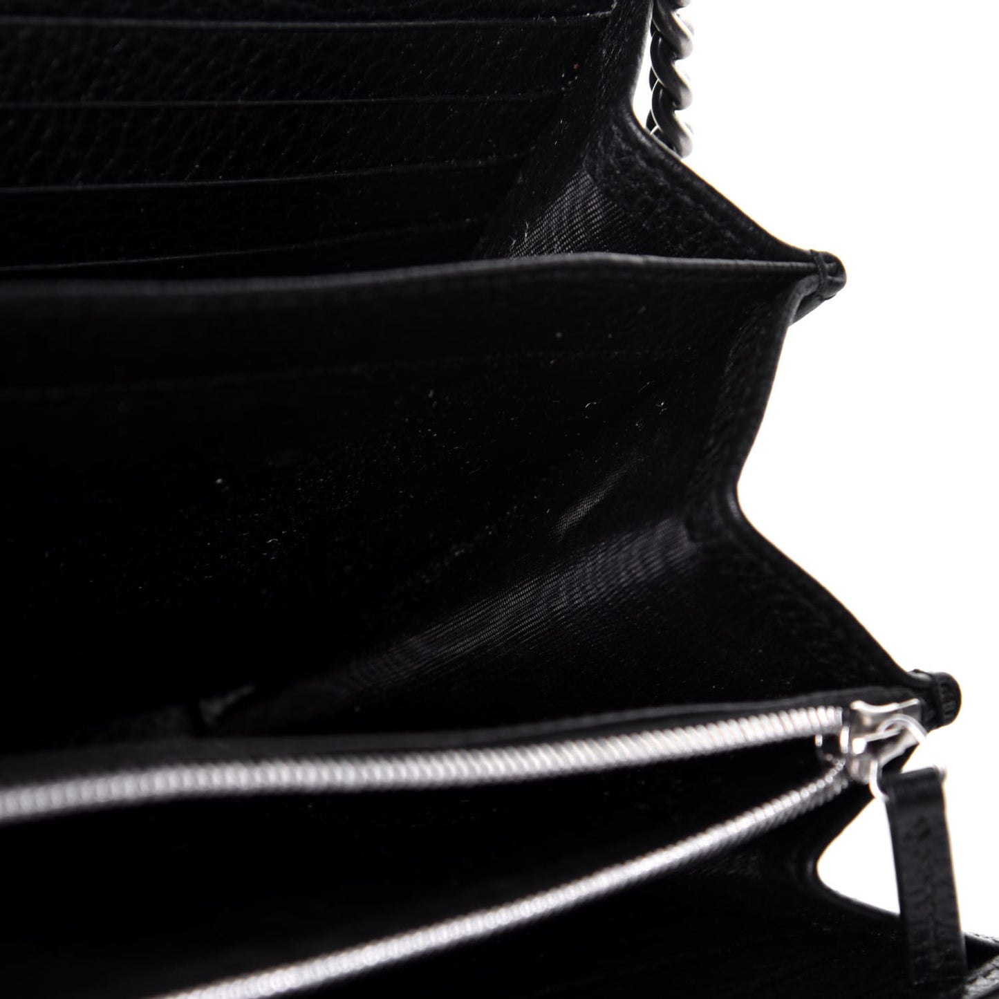 Calfskin Mini Dionysus Chain Wallet Black
