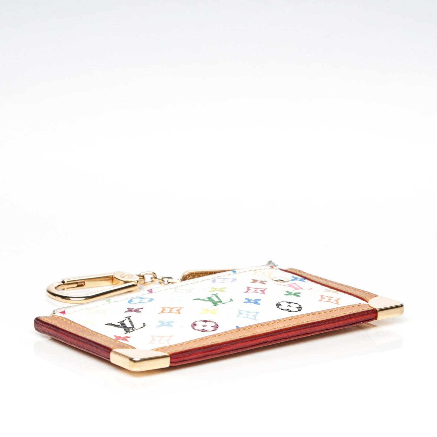Monogram Multicolor Key Pouch White