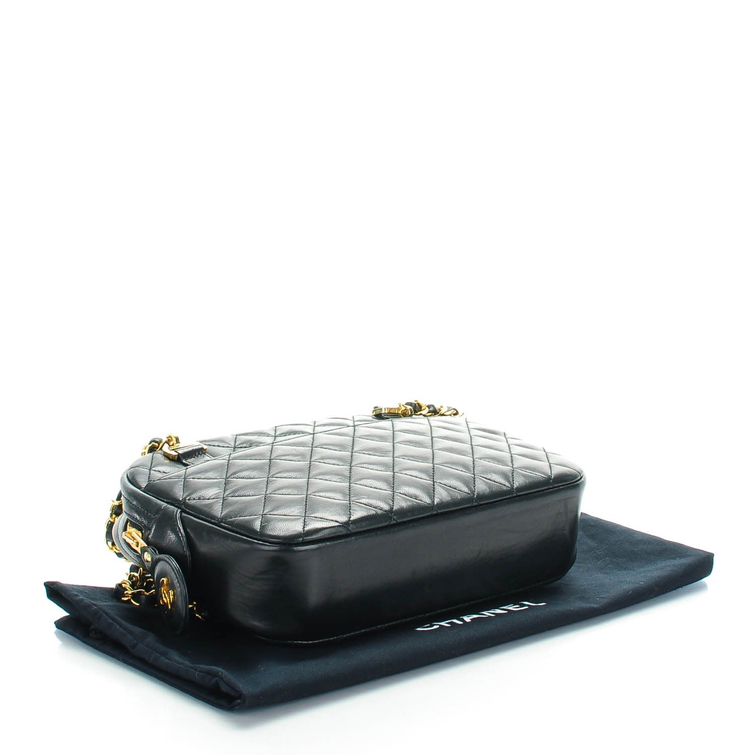 Chanel Lambskin Quilted Shoulder Bag Black 5 of 9