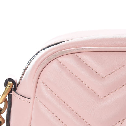 Gucci Calfskin Matelasse Small GG Marmont Chain Shoulder Bag Perfect Pink 12 of 13