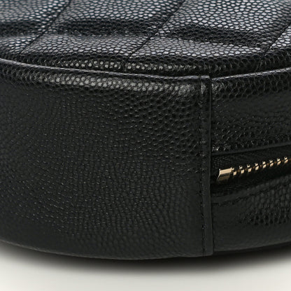 Chanel Caviar Quilted Round Clutch With Chain Black 10 of 11