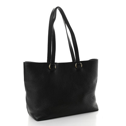 Prada Vitello Phenix Embossed Logo Tote Black 3 of 9