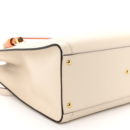 Gucci Wonka Grain Calfskin Small Diana Tote Bag Mystic White Orange Fluo 8 of 9