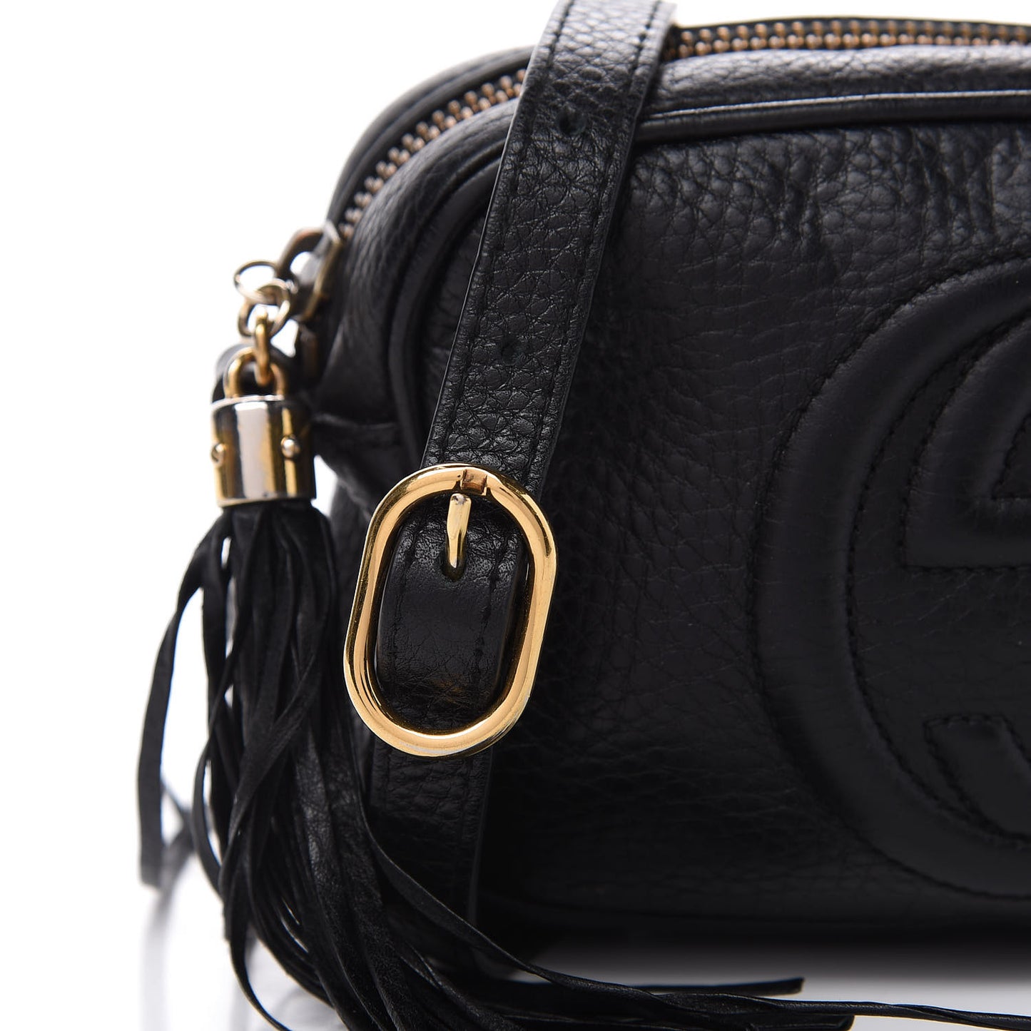 Pebbled Calfskin Mini Soho Disco Bag Black