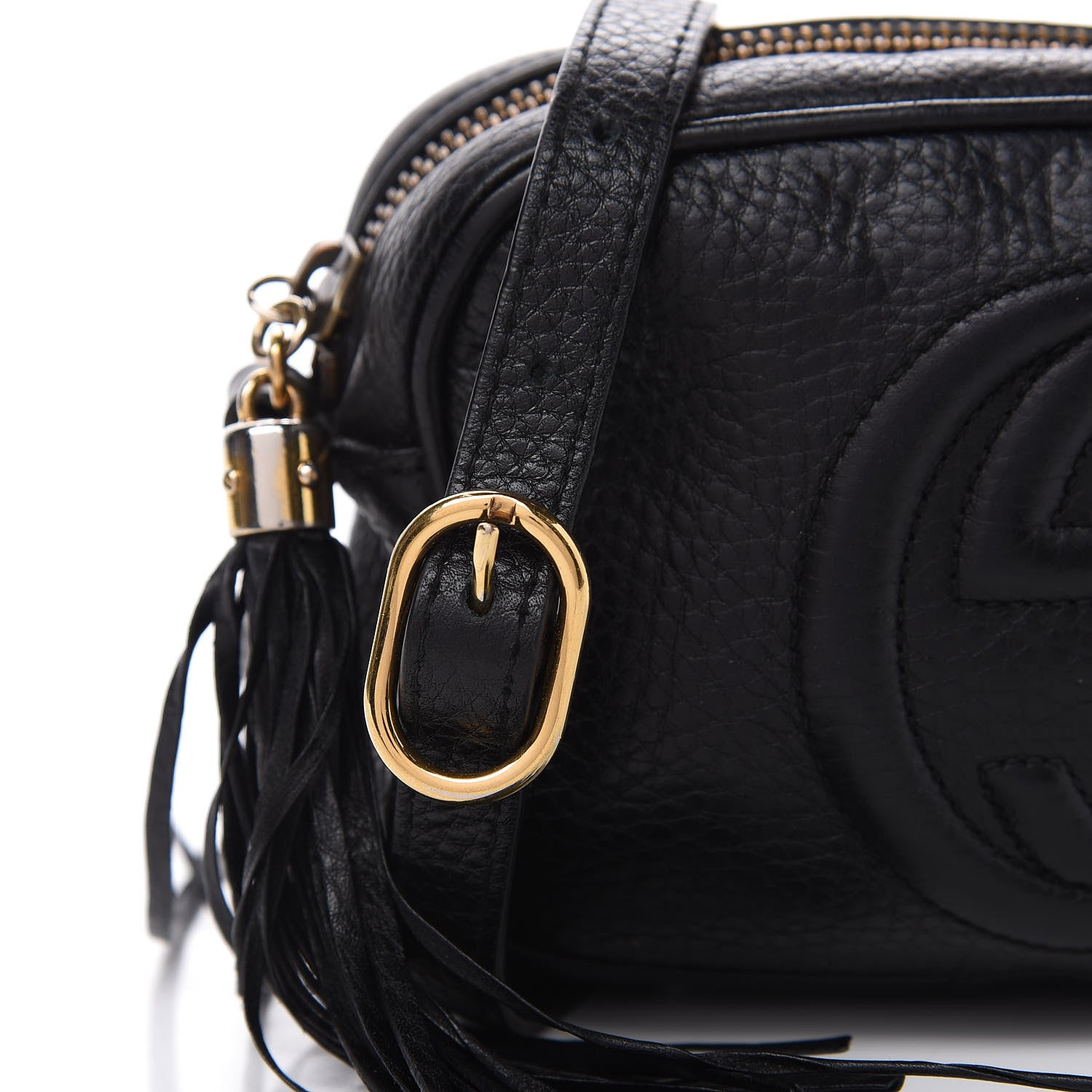 Gucci Pebbled Calfskin Mini Soho Disco Bag Black 10 of 11