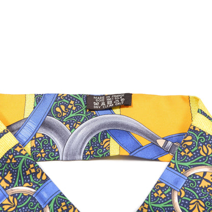 Hermes Silk Grand Manege Twilly Sapphire Bleu Rouge 3 of 4