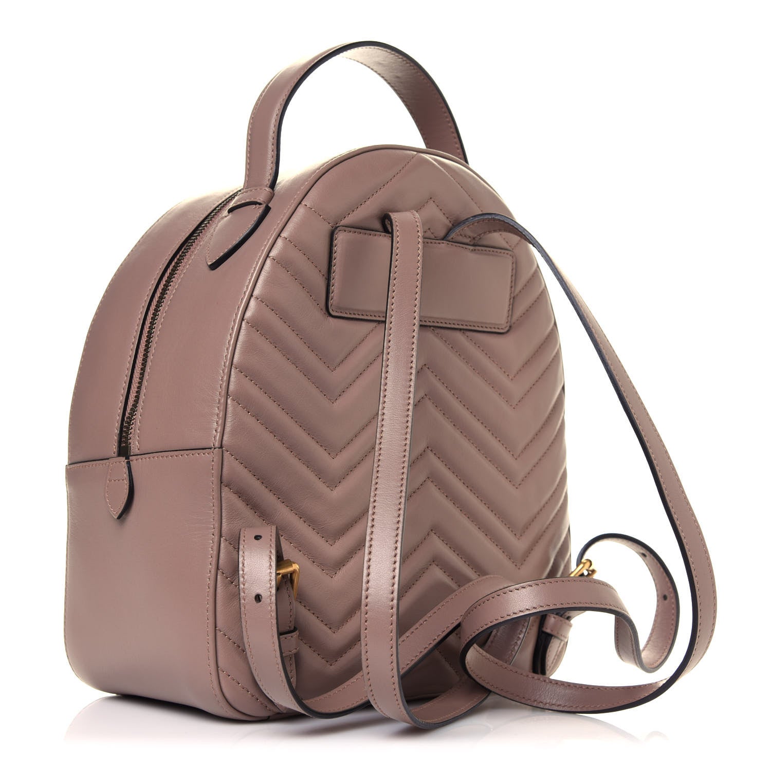 Gucci Calfskin Matelasse GG Marmont Backpack Porcelain Rose 3 of 12