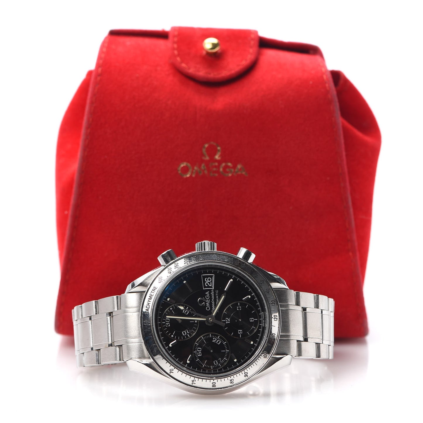 Stainless Steel 39mm Speedmaster Chronograph Automatic Watch Black 3513.50