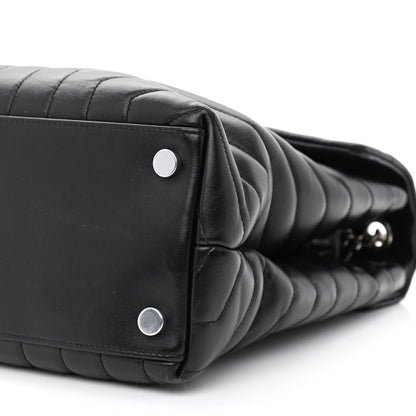 Saint Laurent Calfskin Y Quilted Monogram Large Loulou Chain Satchel Black 10 of 10