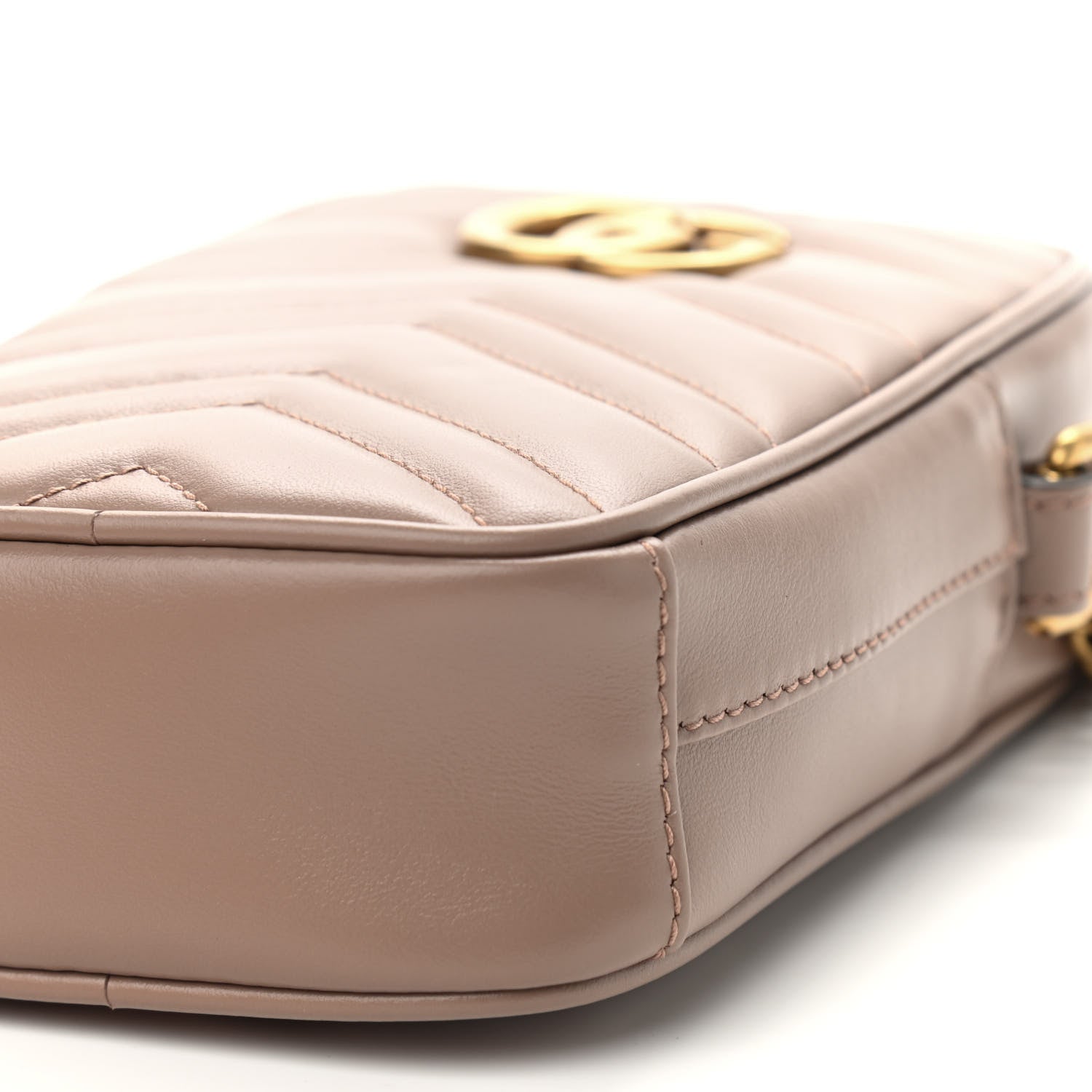 Gucci Calfskin Matelasse Mini GG Marmont Crossbody Bag Porcelain Rose 8 of 8