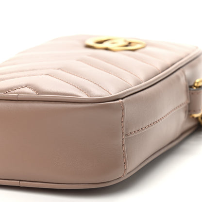 Gucci Calfskin Matelasse Mini GG Marmont Crossbody Bag Porcelain Rose 8 of 8