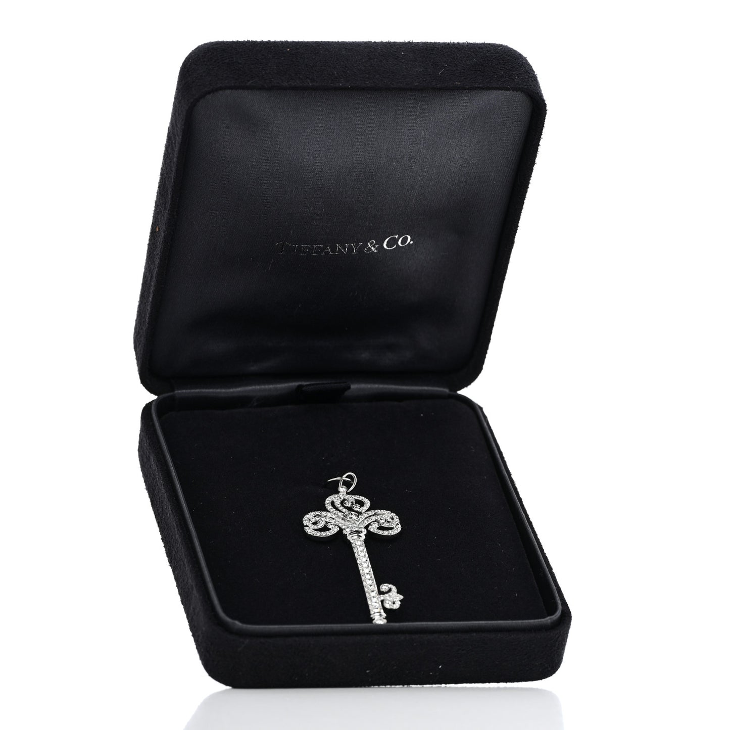 Platinum Diamond Enchant Heart Key Pendant