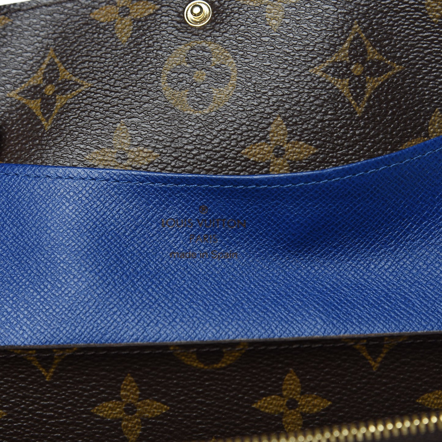 Monogram Emilie Wallet Blue