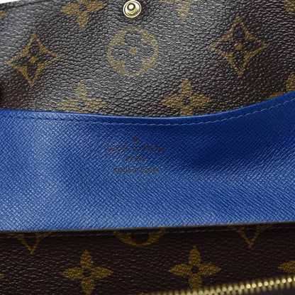 Louis Vuitton Monogram Emilie Wallet Blue 6 of 11