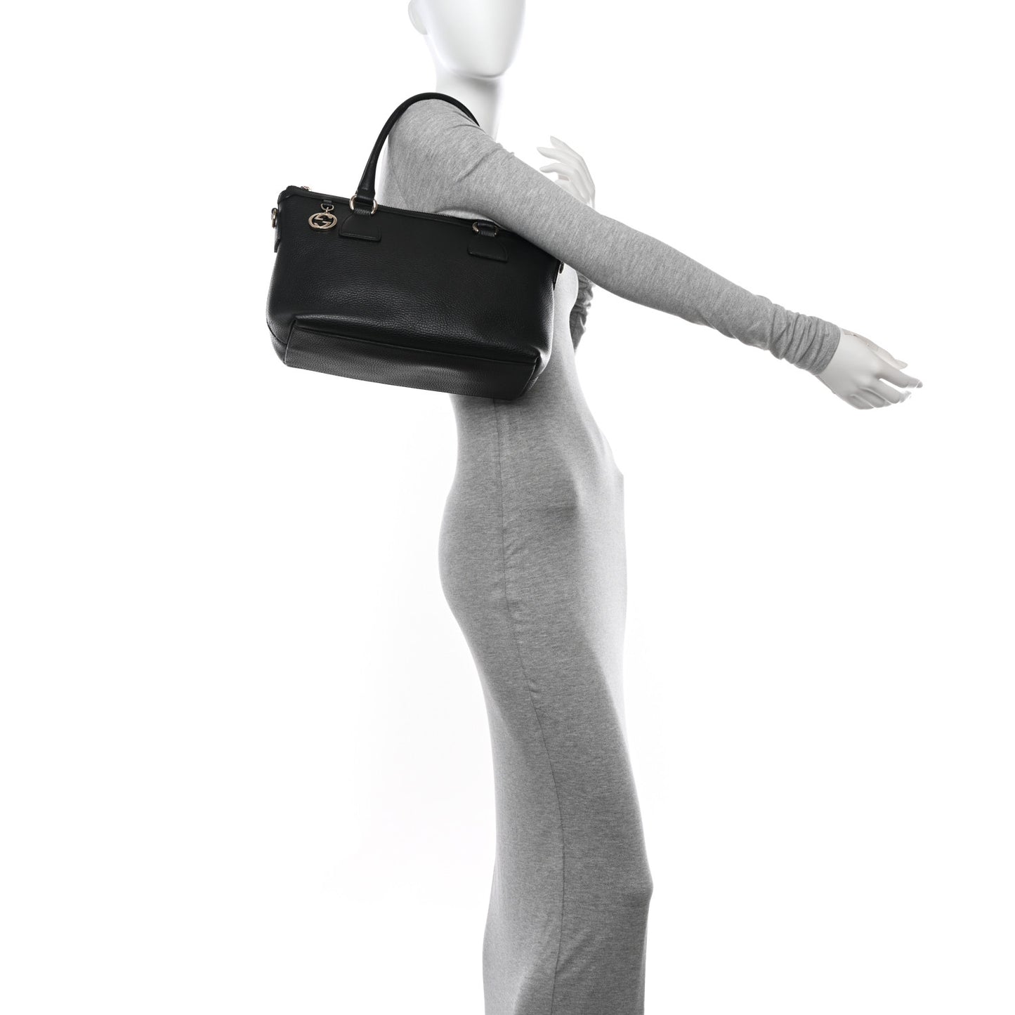 Dollar Calfskin GG Charm Satchel Black