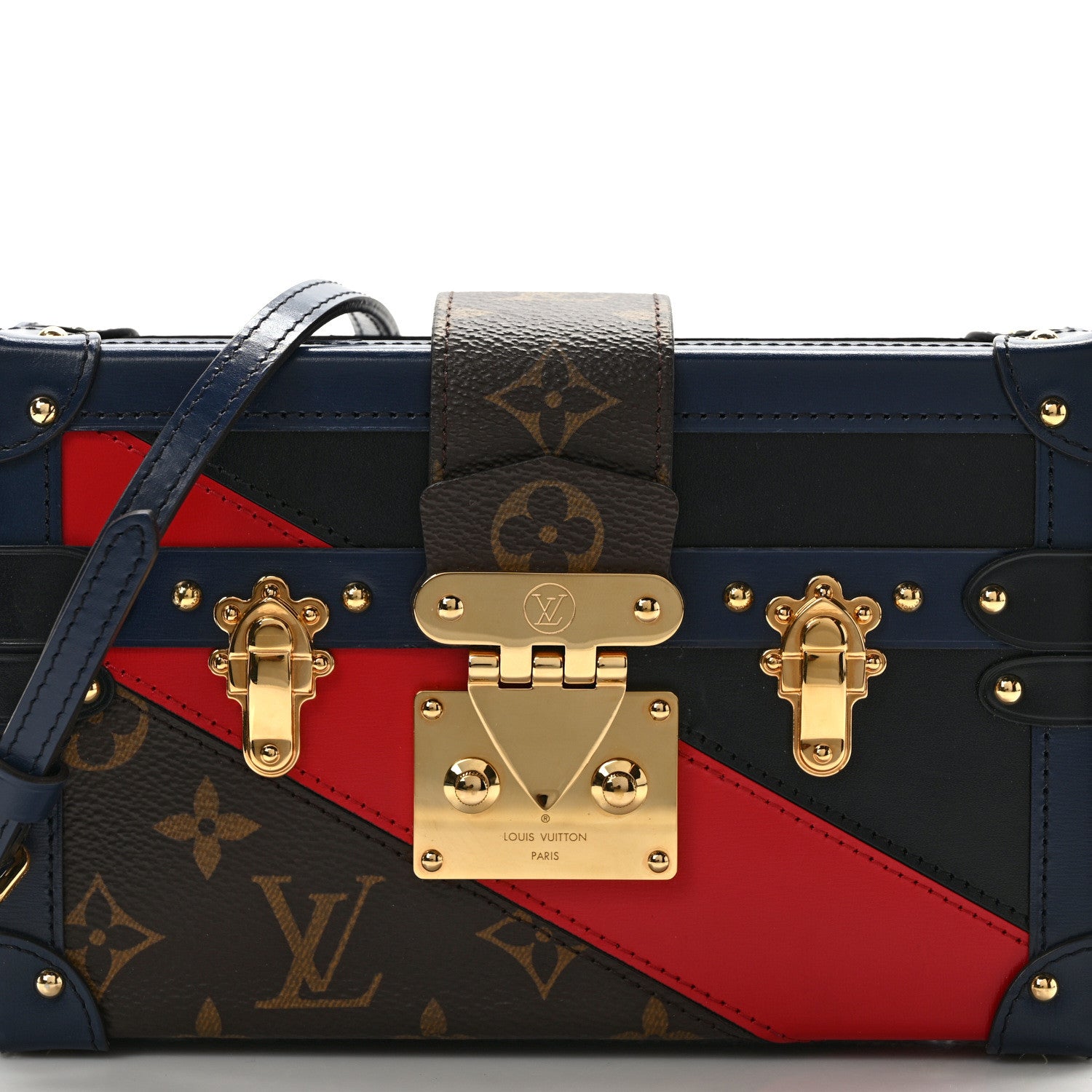 Louis Vuitton LOUIS VUITTON Monogram Malletage Print Petite Malle Marine Rouge 7 of 15