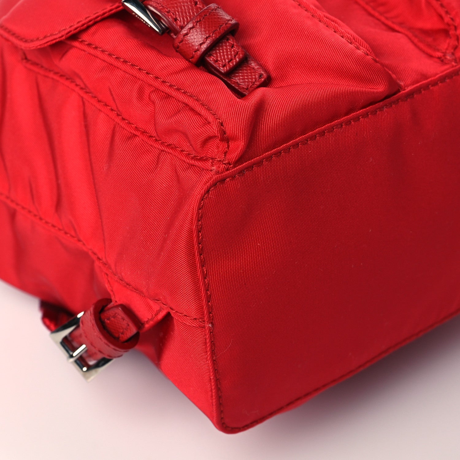 Prada Nylon Vela Mini Crossbody Backpack Rosso 9 of 10