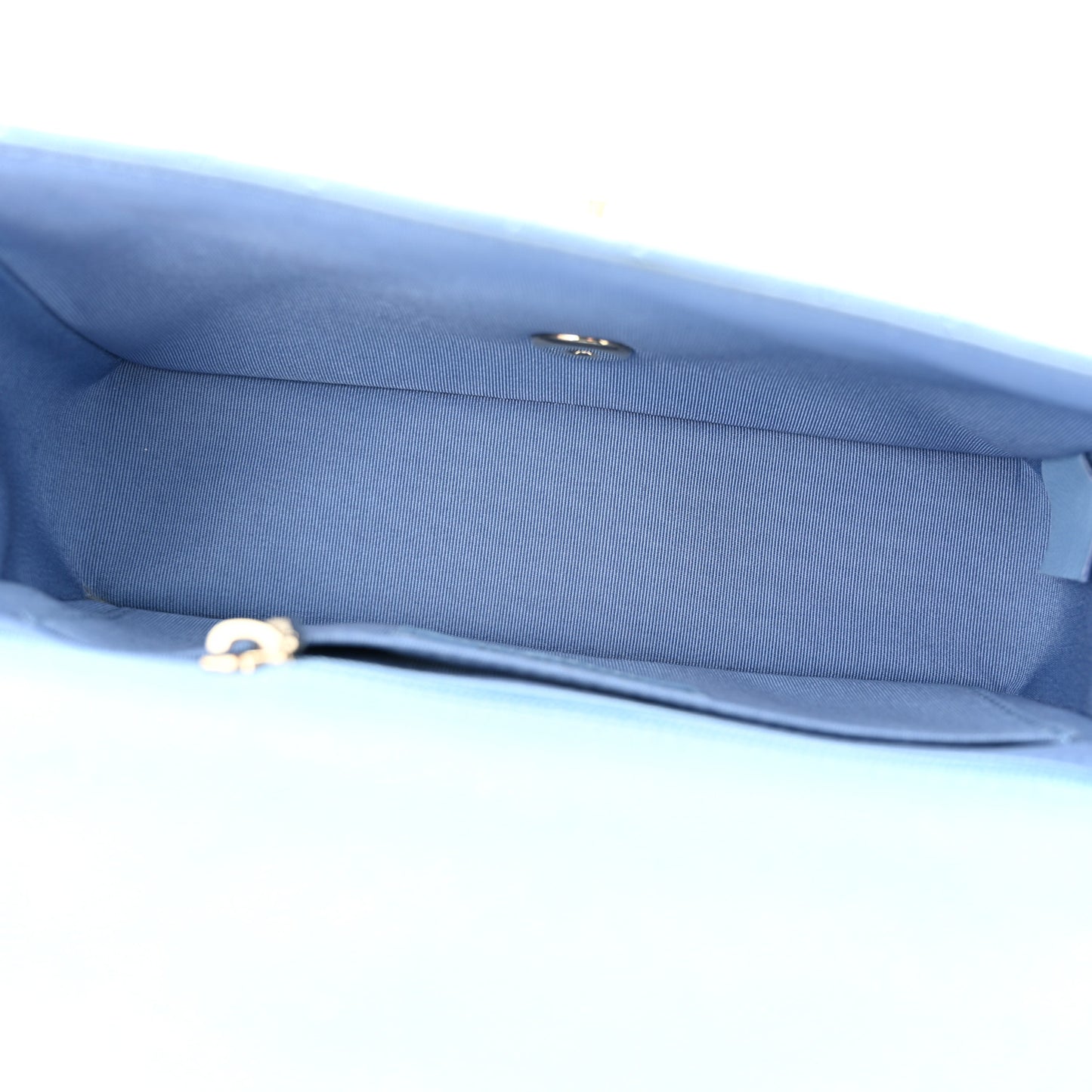 Caviar Quilted Mini Flap With Thick Strap Blue