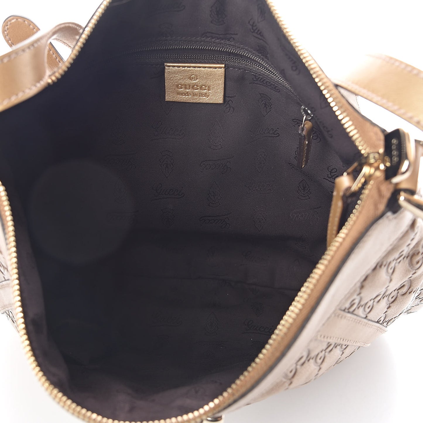 Guccissima Small D Ring Messenger Gold
