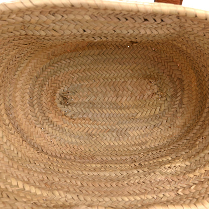 Chloe Raffia Small Grain Calfskin Medium Marcie Basket Tan 5 of 13