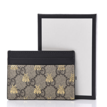 Gucci GG Supreme Monogram Bees Card Holder Black 8 of 8