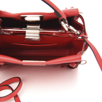 Fendi Vitello Seta Century Nappa Whipstitch Mini Peekaboo Iconic Satchel Fiamma 6 of 10