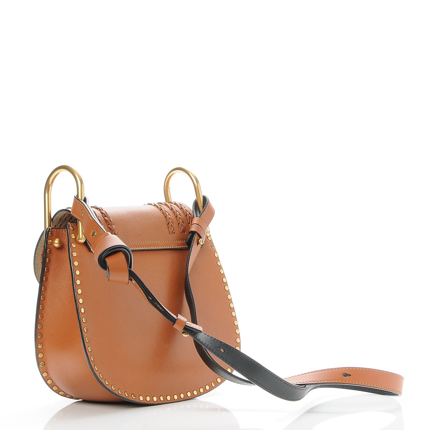 Chloe Calfskin Braided Medium Hudson Shoulder Bag Caramel 3 of 7
