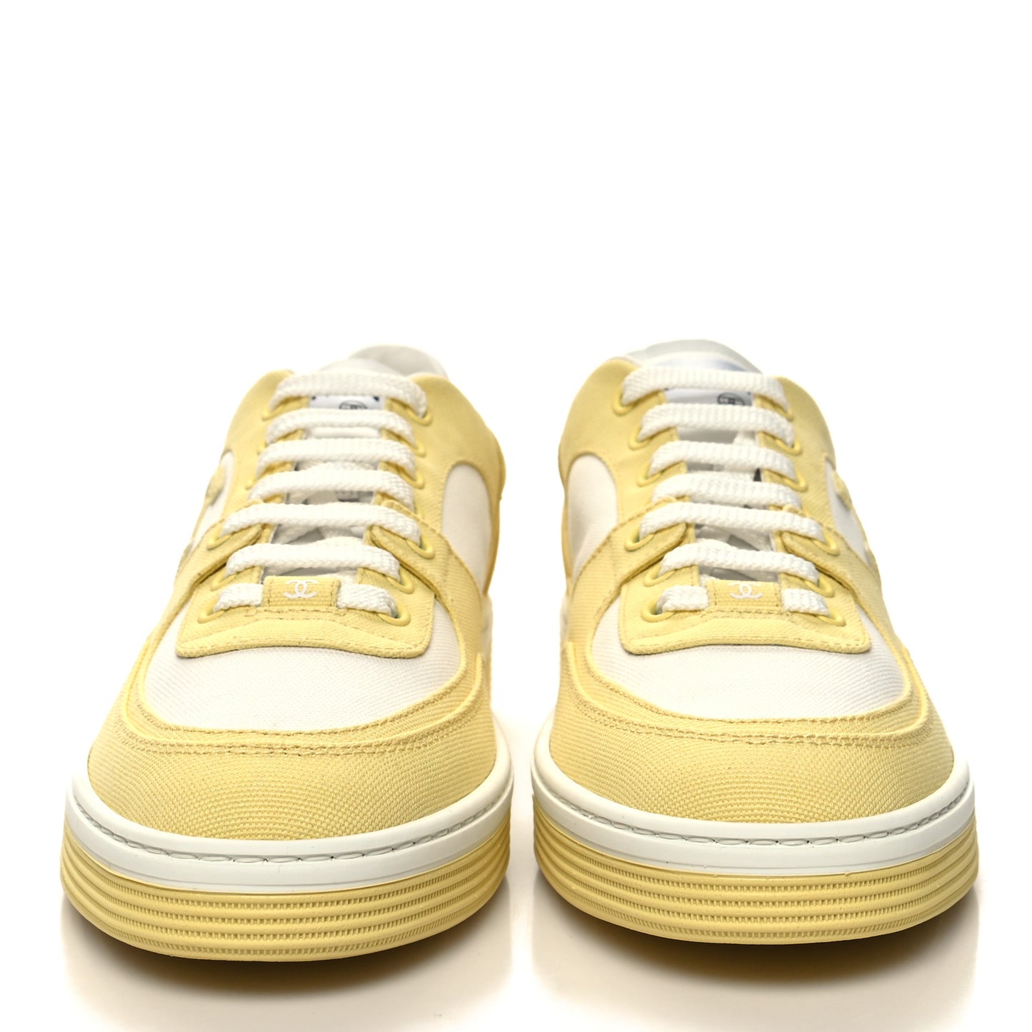 Cotton Sneakers 40 Yellow White