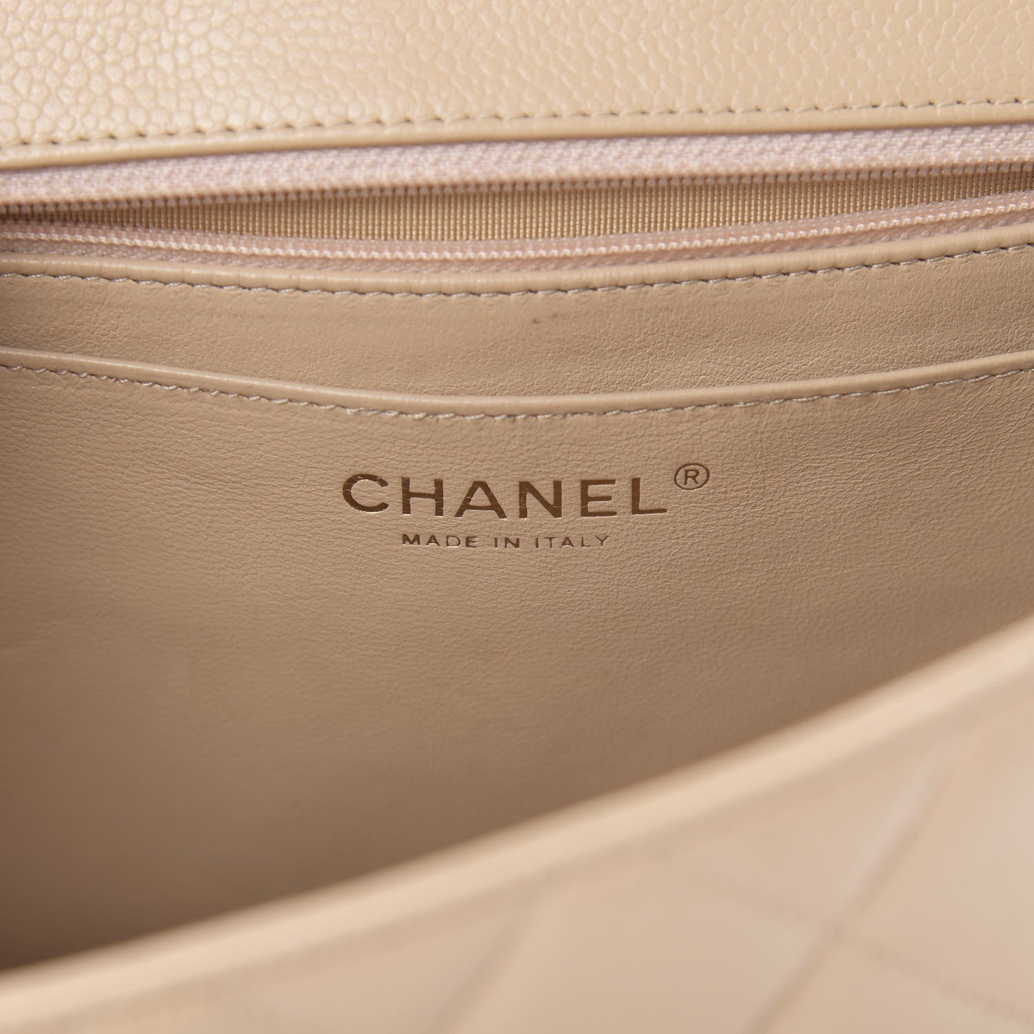 Chanel Caviar Quilted Jumbo Single Flap Beige Clair 5 of 15