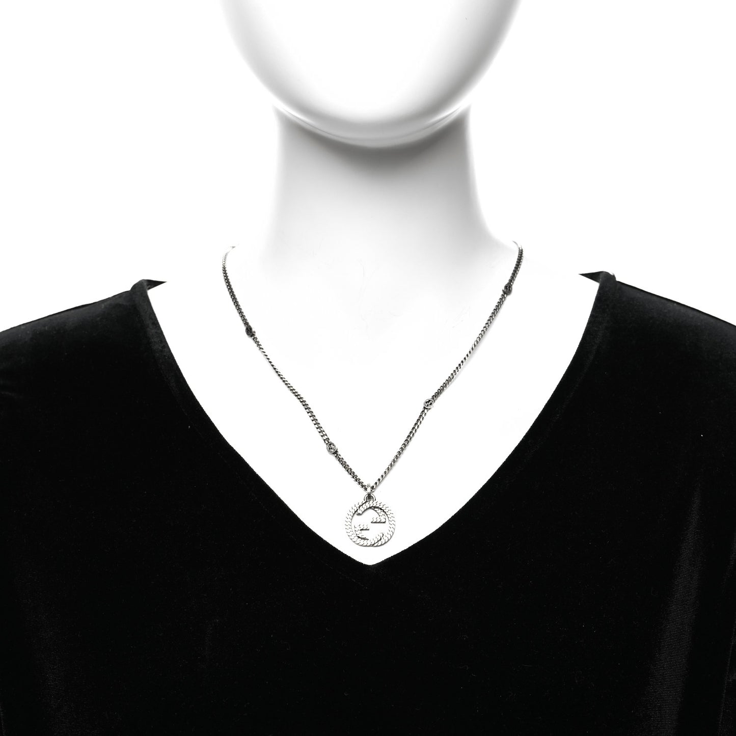 Sterling Silver Interlocking G Pendant Necklace
