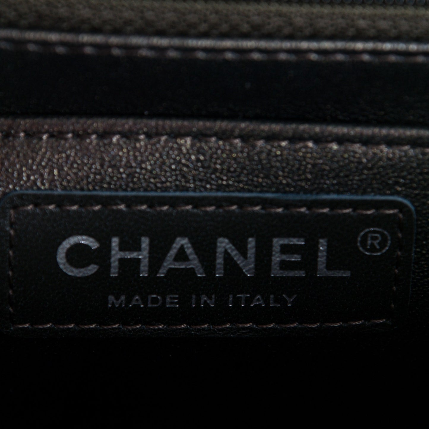 Caviar Quilted Mini Square Flap Dark Charcoal