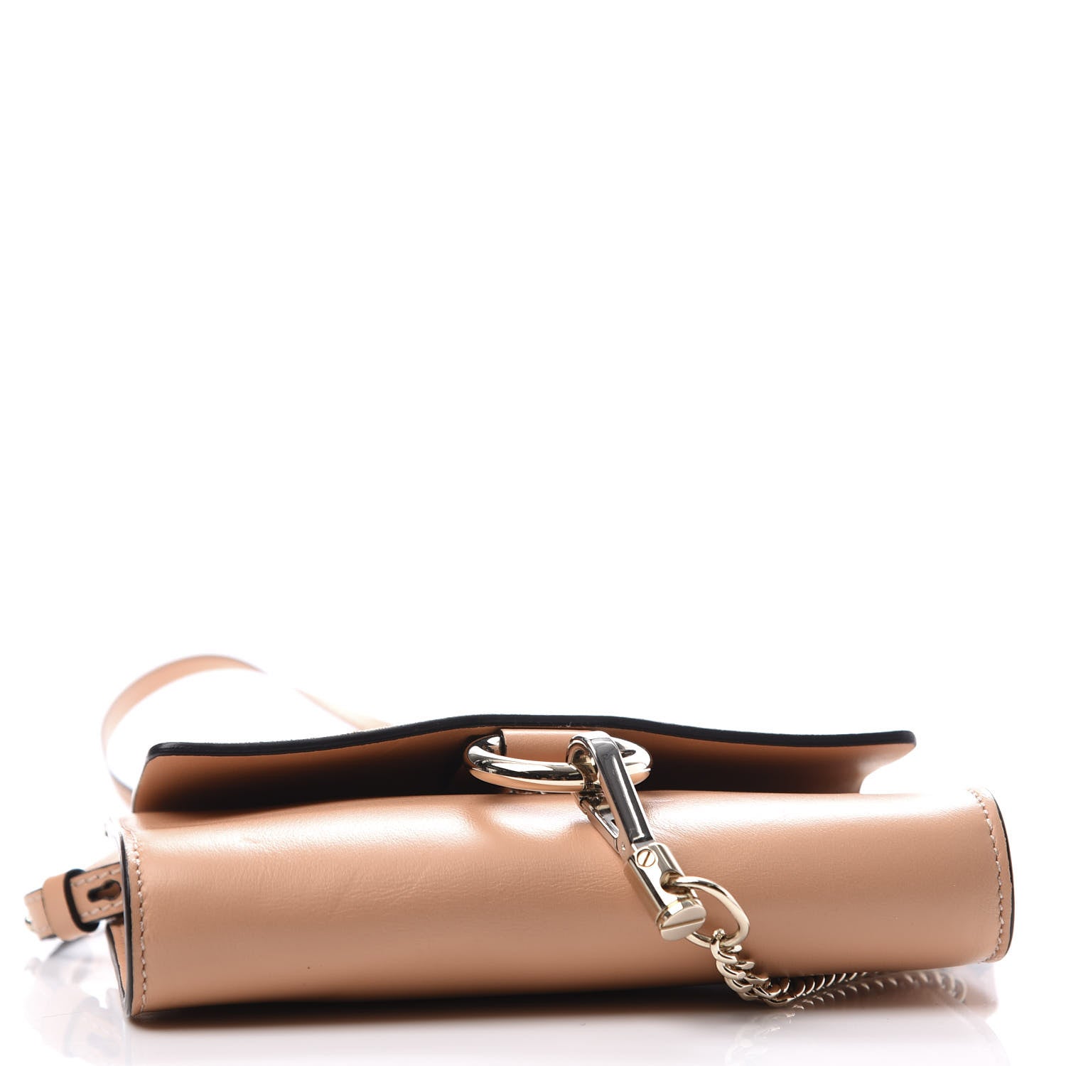 Chloe Suede Calfskin Mini Faye Shoulder Bag Milky Orange 3 of 11