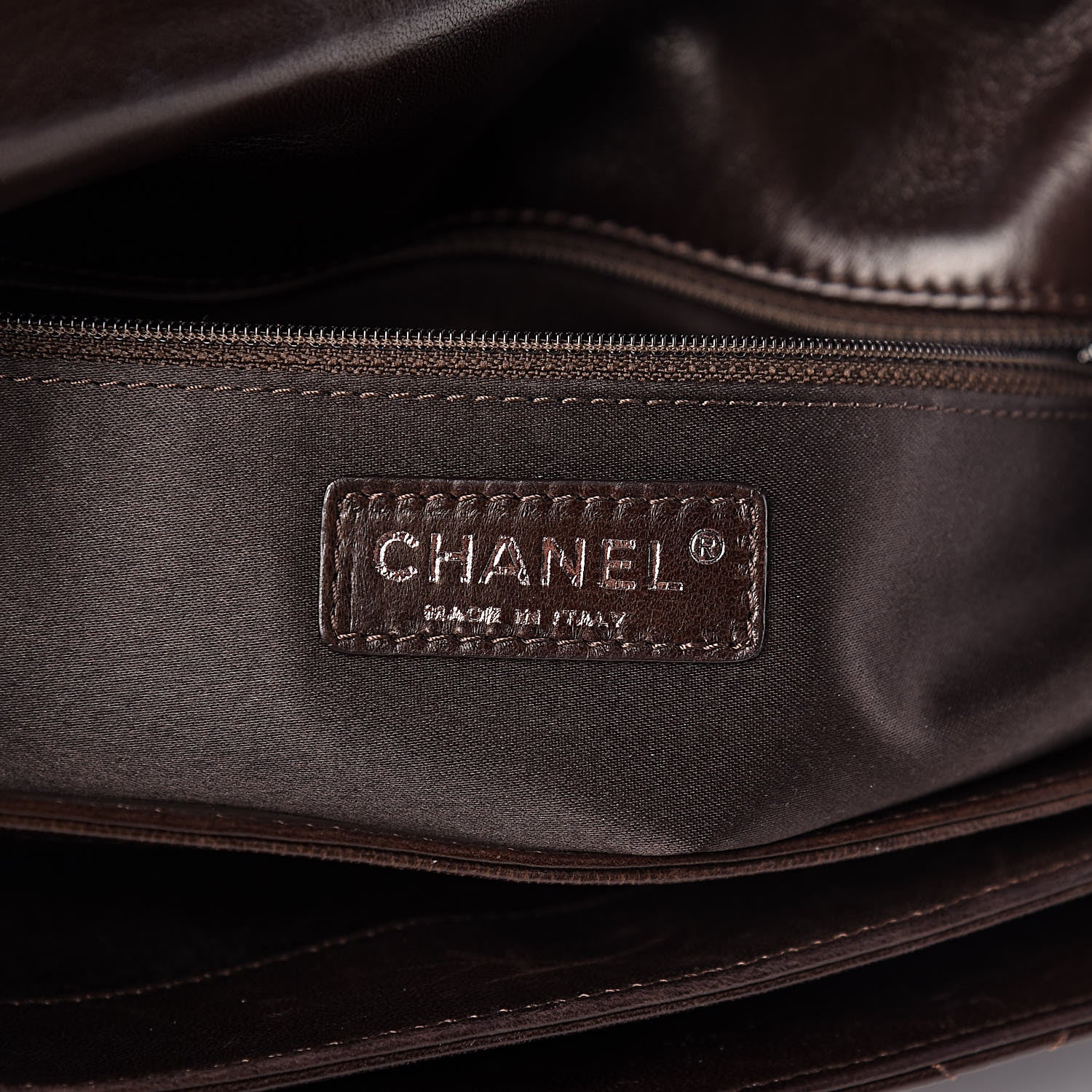 Chanel Lambskin Quilted Maxi 3 Flap Dark Brown 6 of 14