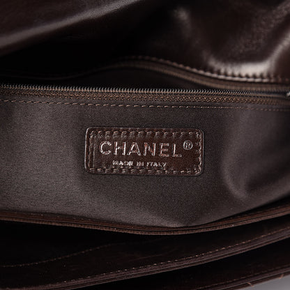 Chanel Lambskin Quilted Maxi 3 Flap Dark Brown 6 of 14