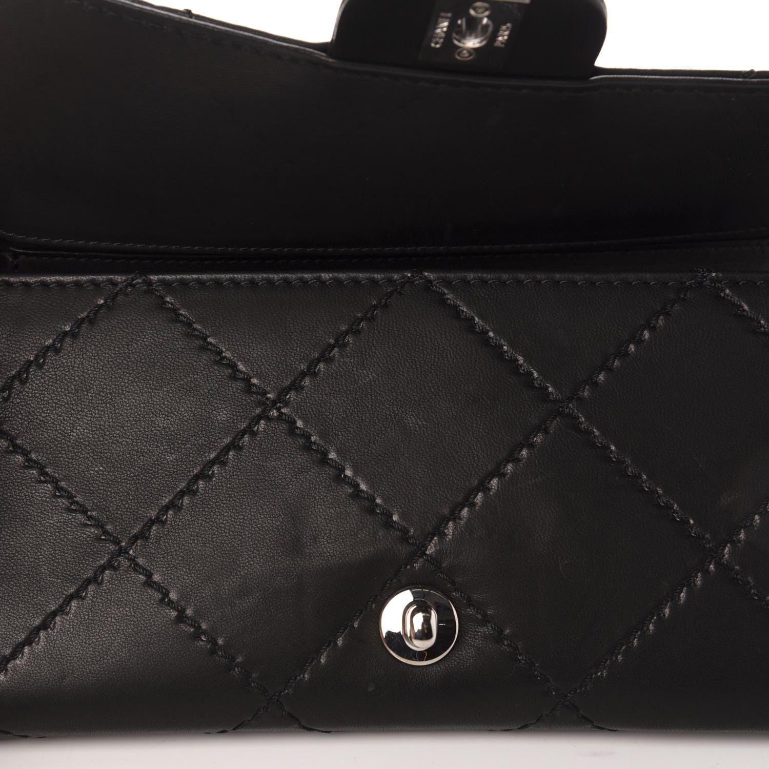 Chanel Lambskin Stitched Orient Express Wallet on Chain WOC Black 11 of 14