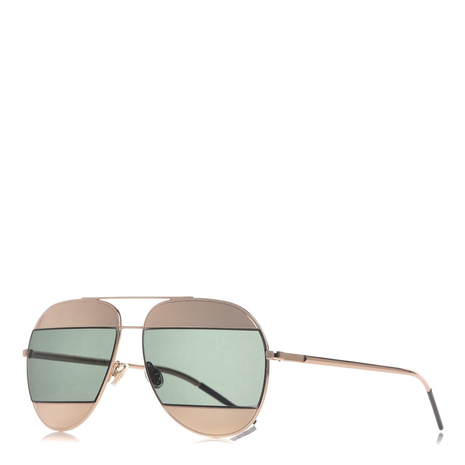 Christian Dior Split 1 Aviator Sunglasses Gold 1 of 8