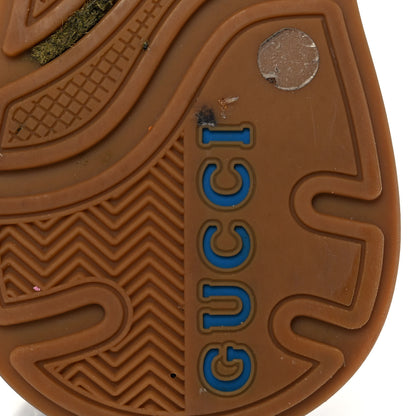 Gucci Suede Calfskin Tejus Printed Womens Ultrapace Sneakers 36 Natural Ardesia Neon Yellow 6 of 9