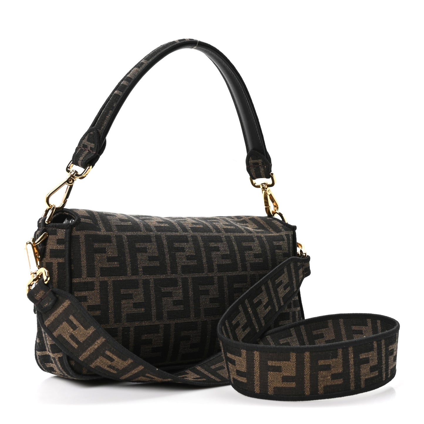 Fabric Jacquard FF 1974 Medium Baguette Tobacco Moro Black